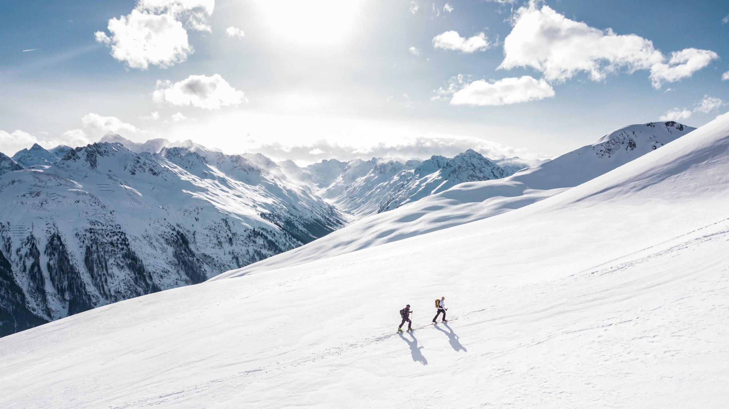 snow trekking in mountain